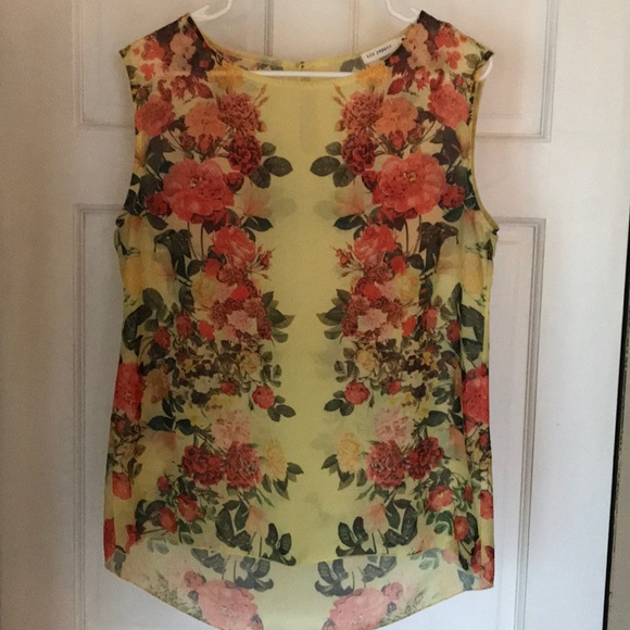 Blu Pepper Tops - ( 2 For $10 ) Blue Pepper Floral Tank